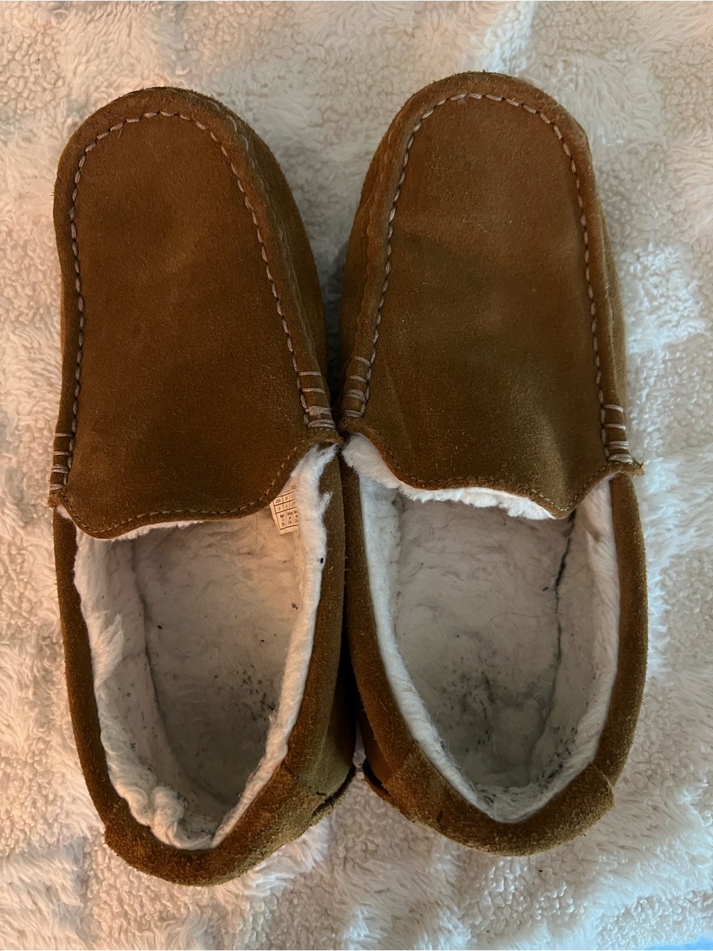 UGG Men's Chestnut Suede Fleece-Lined Slip-On Loafers